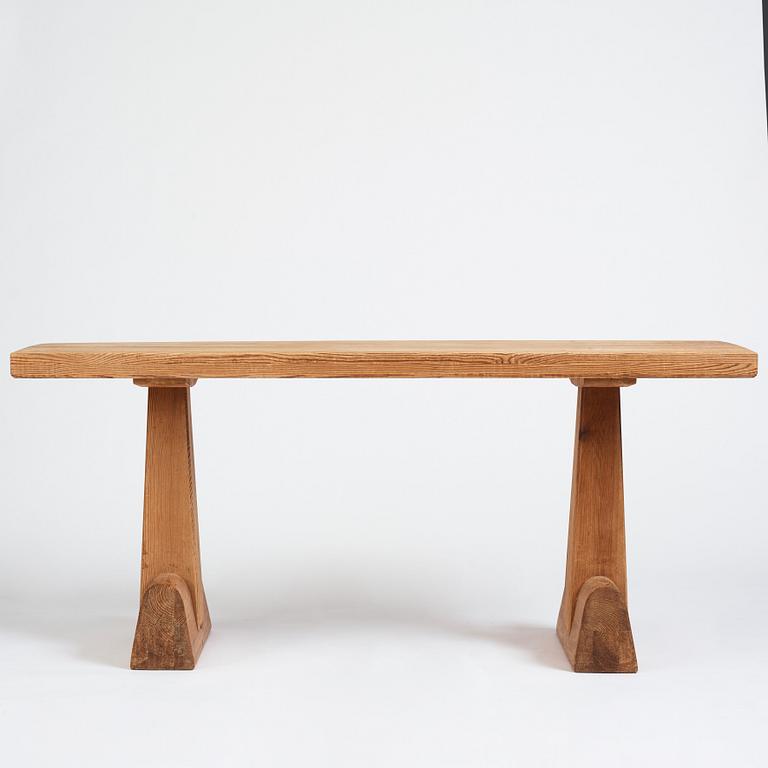 Axel Einar Hjorth, a stained pine "Utö" table, Nordiska Kompaniet, Sweden 1930's.