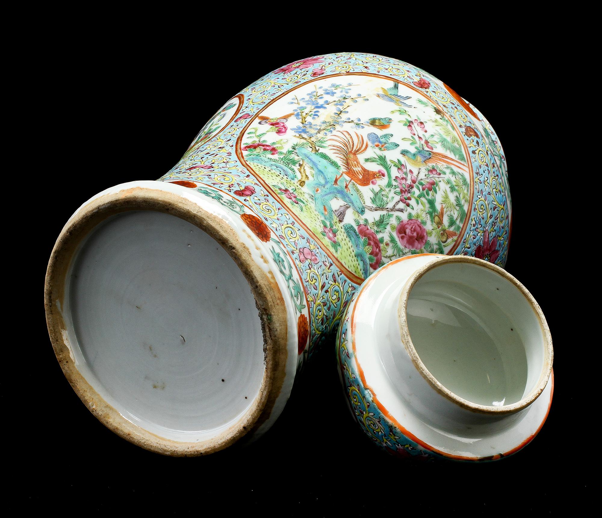 LOCKURNA, porslin, Kanton, Kina, sekelskiftet 1900.