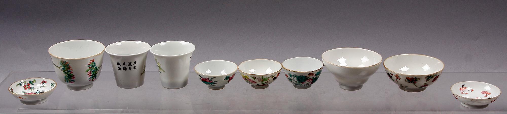 PARTI PORSLIN, 10 delar, Kina, 1900-tal.