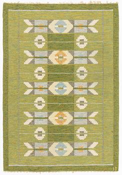 Ingegerd Silow, a carpet, flat weave, 200 x 135 cm, signerad IS.