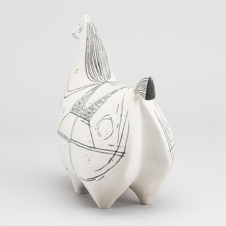 STIG LINDBERG, figurin av stengods, "Springare", Gustavsbergs studio.