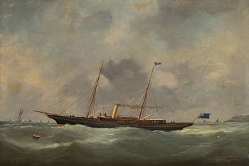 Victor Edouard Adam, olja på duk, signerad och daterad 1887,