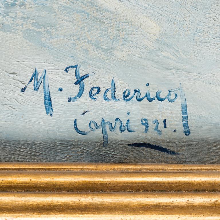 MICHELE FEDERICO, signerad och daterad. Olja på duk.