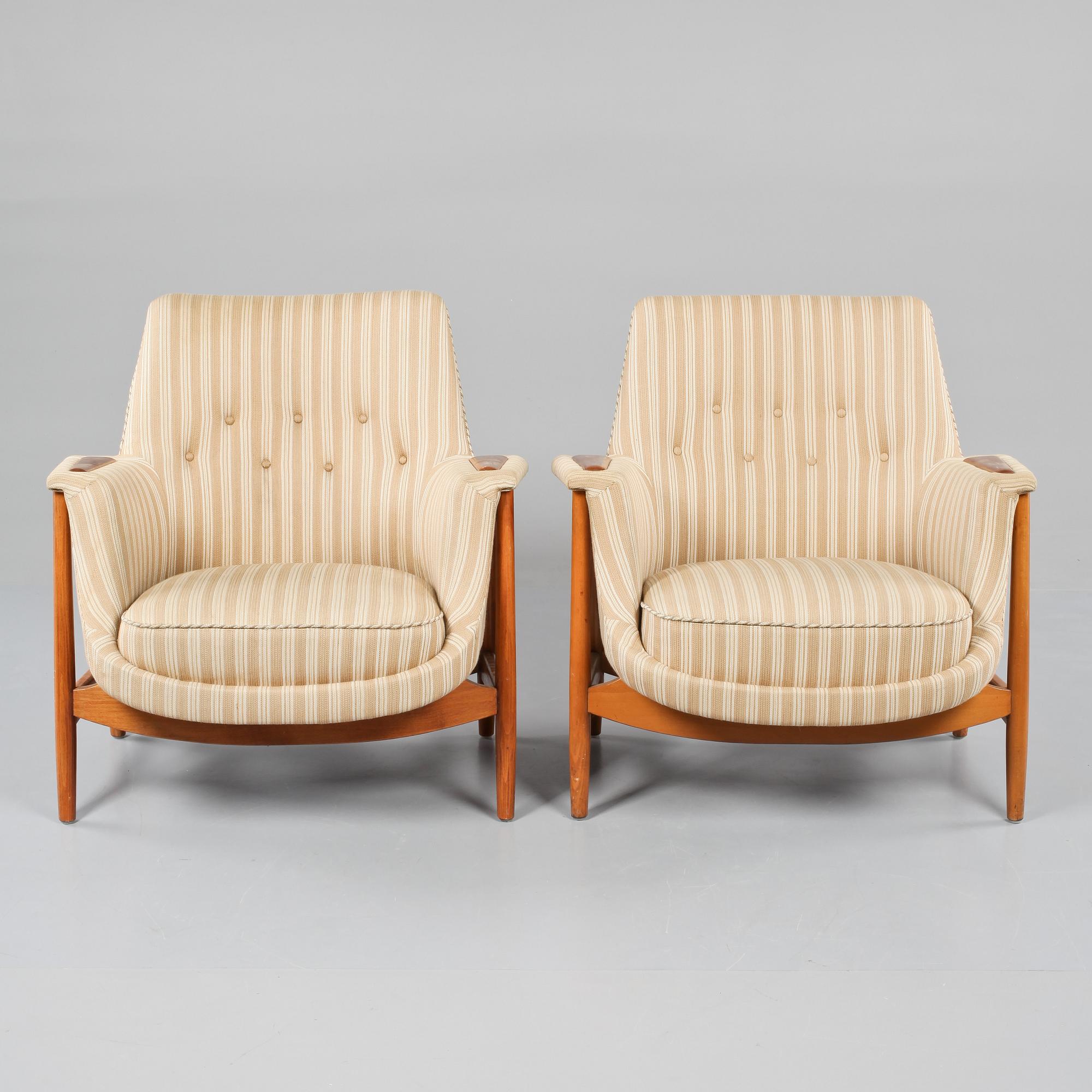 FÅTÖLJER, ett par, Ardebo, Lerum, 1950-tal.