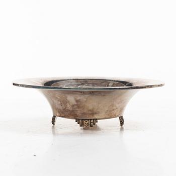 Bowl and dish, silver, Norway, first half of the 20th century.