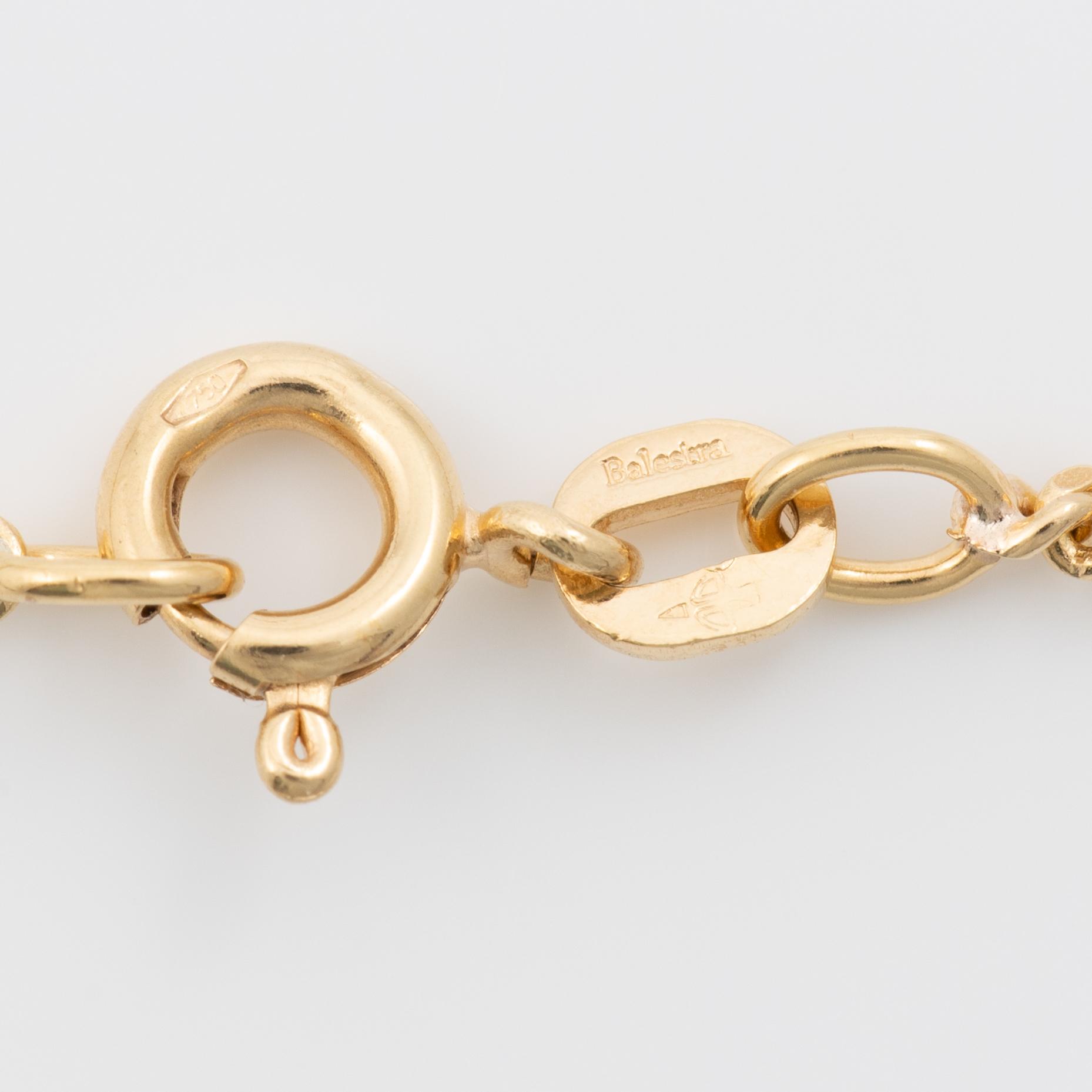 18K gold chain, Balestra.