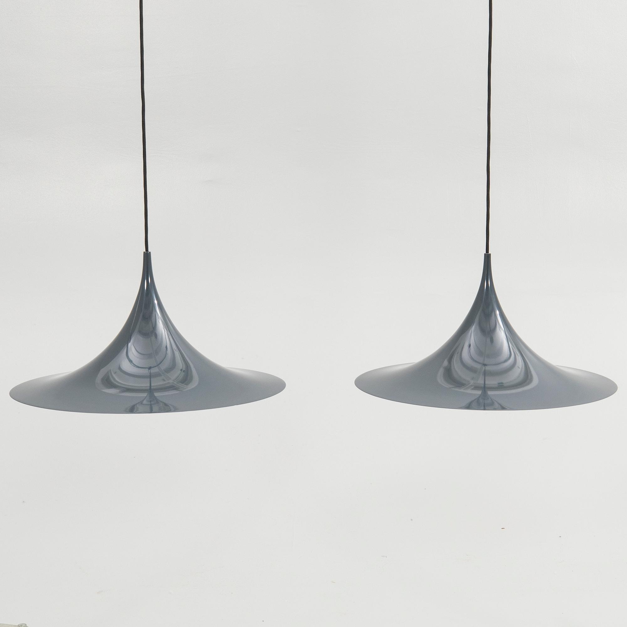 Bonderup & Thorup, ceiling lamps, a pair, "Semi pendant", Gubi, Denmark.