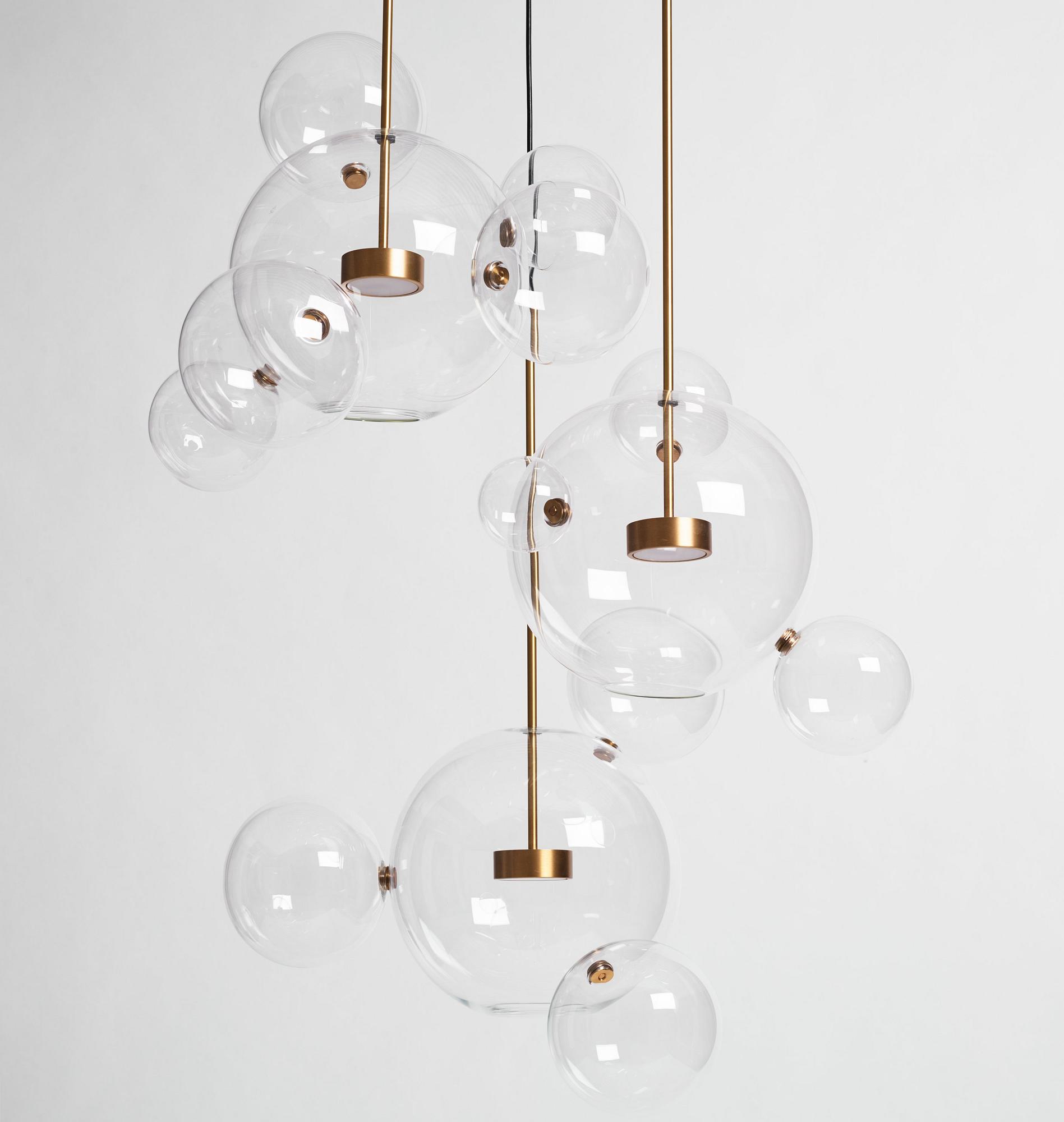 Giopato & Coombes, a "Bolle 14" ceiling lamp, Kalmar Werkstätten, for Svenskt Tenn, 2015.
