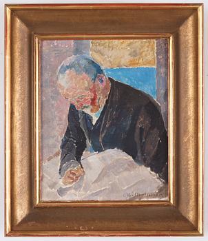 Carl Wilhelmson, ”Segelsömnad" (Mending the sails).