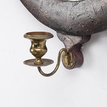 Spegellampetter, ett par, för ett ljus, Sverige, 1800-talets senare del.