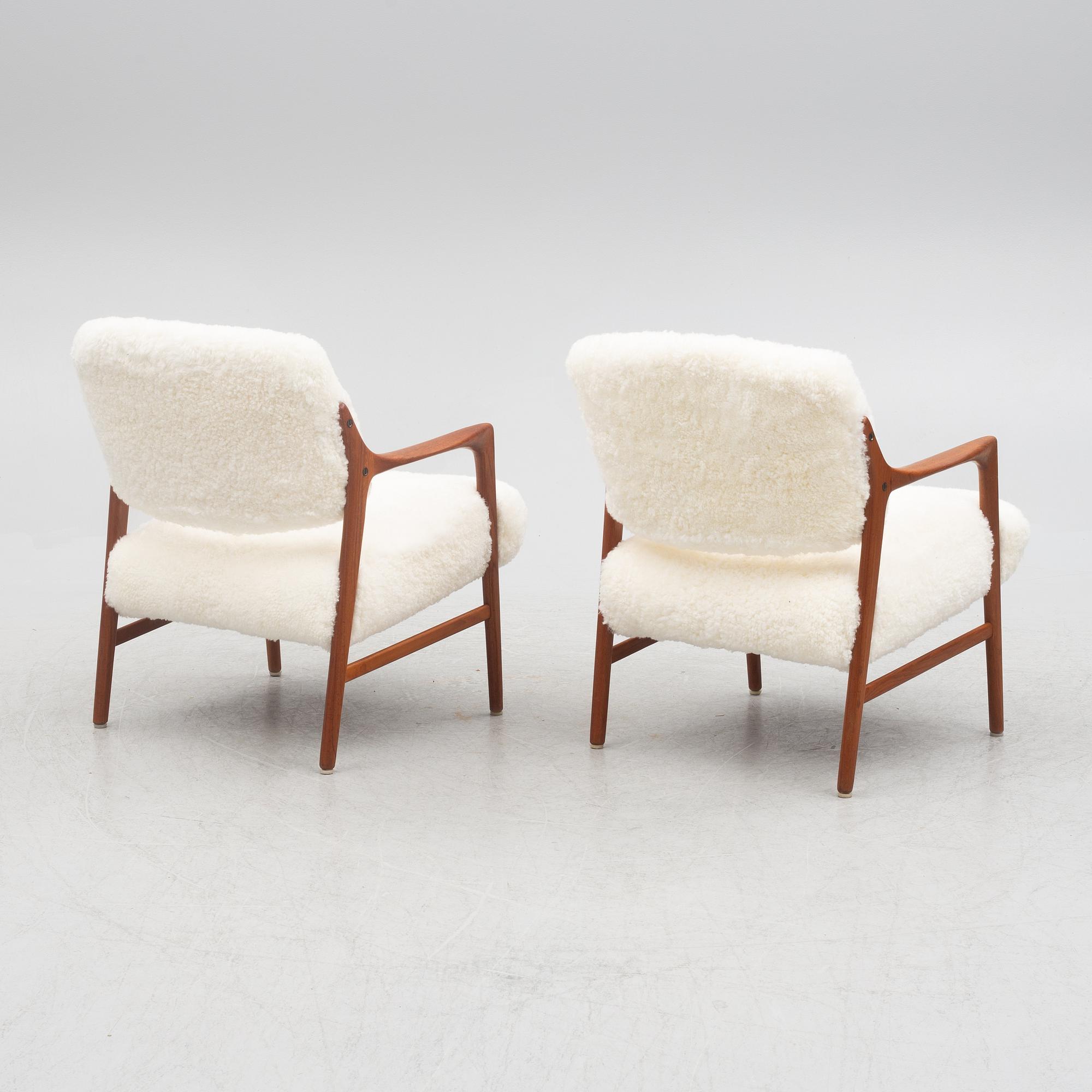 Inge Andersson, a pair of "Joel" armchairs, Bröderna Anderssons industrier, Sweden, 1950's.