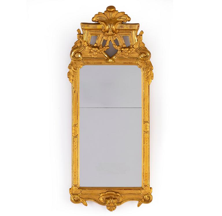 A Swedish Rococo mirror, second half of the 18th century.