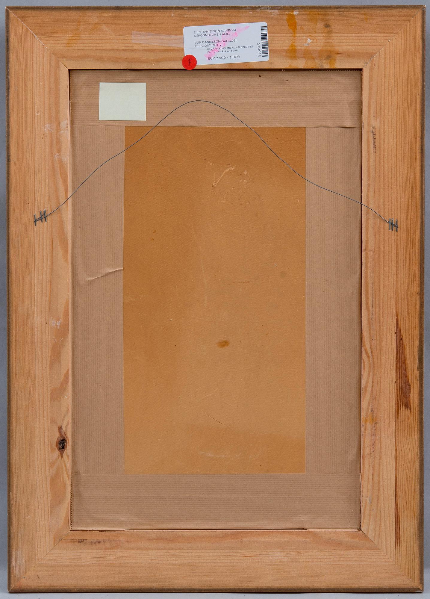 Elin Danielson-Gambogi, RELIGIOUS MOTIVE.
