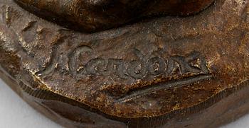 OKÄND KONSTNÄR, skulptur, brons, otydl sign i godset. 1900-tal.