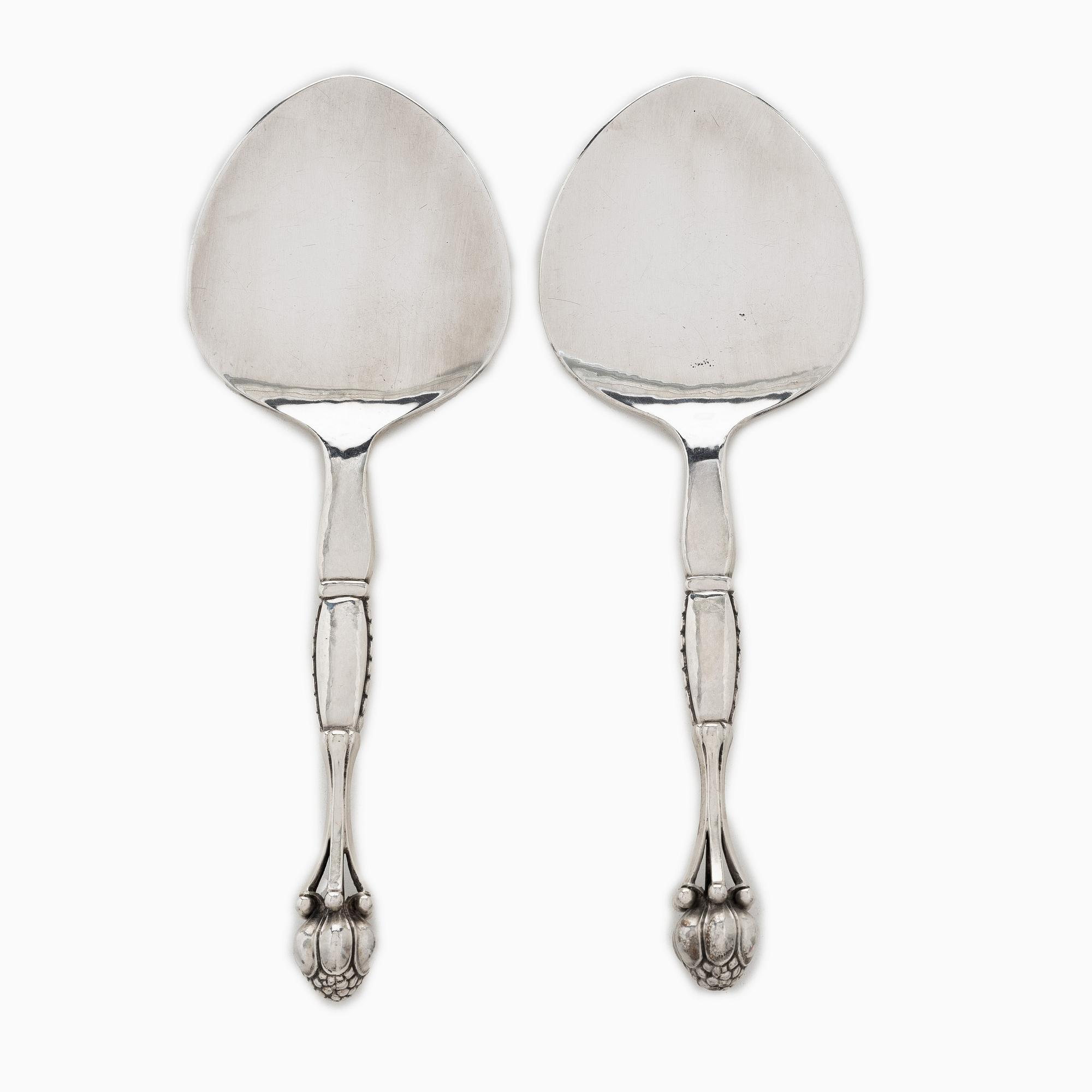 Georg Jensen, Serving utensils, a pair, silver, Denmark 1924.
