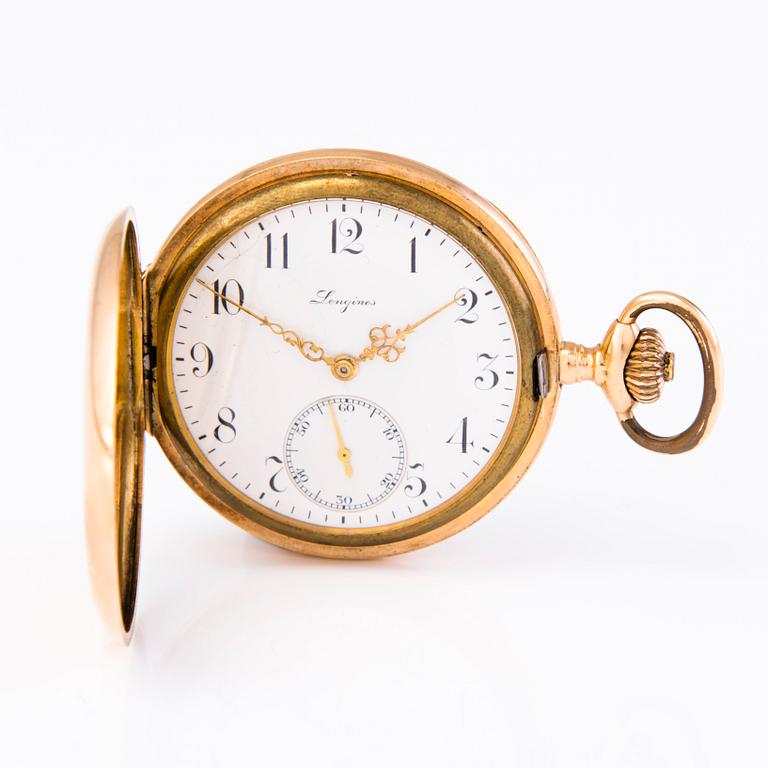 LONGINES, pocket watch, hunting case, 50 mm.