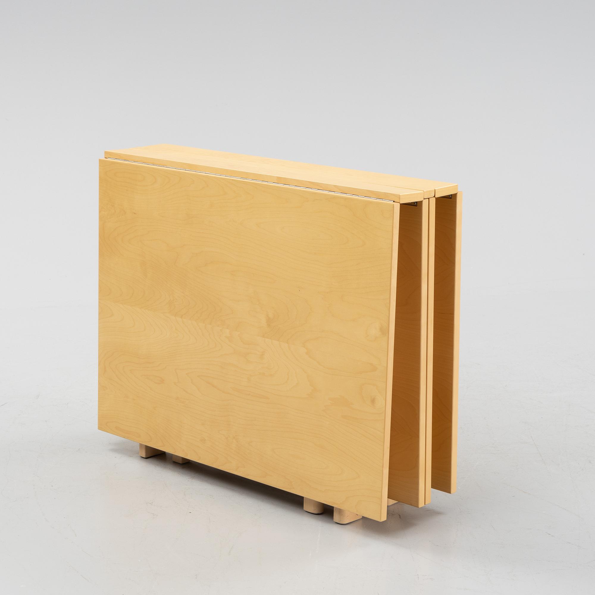 Bruno Mathsson, a birch 'Maria Flap' table,