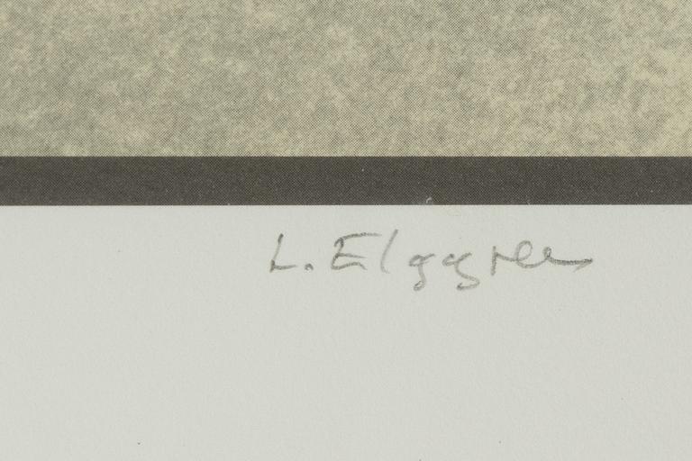 Leif Elggren,  lithograph, signed and numbered 110/150.