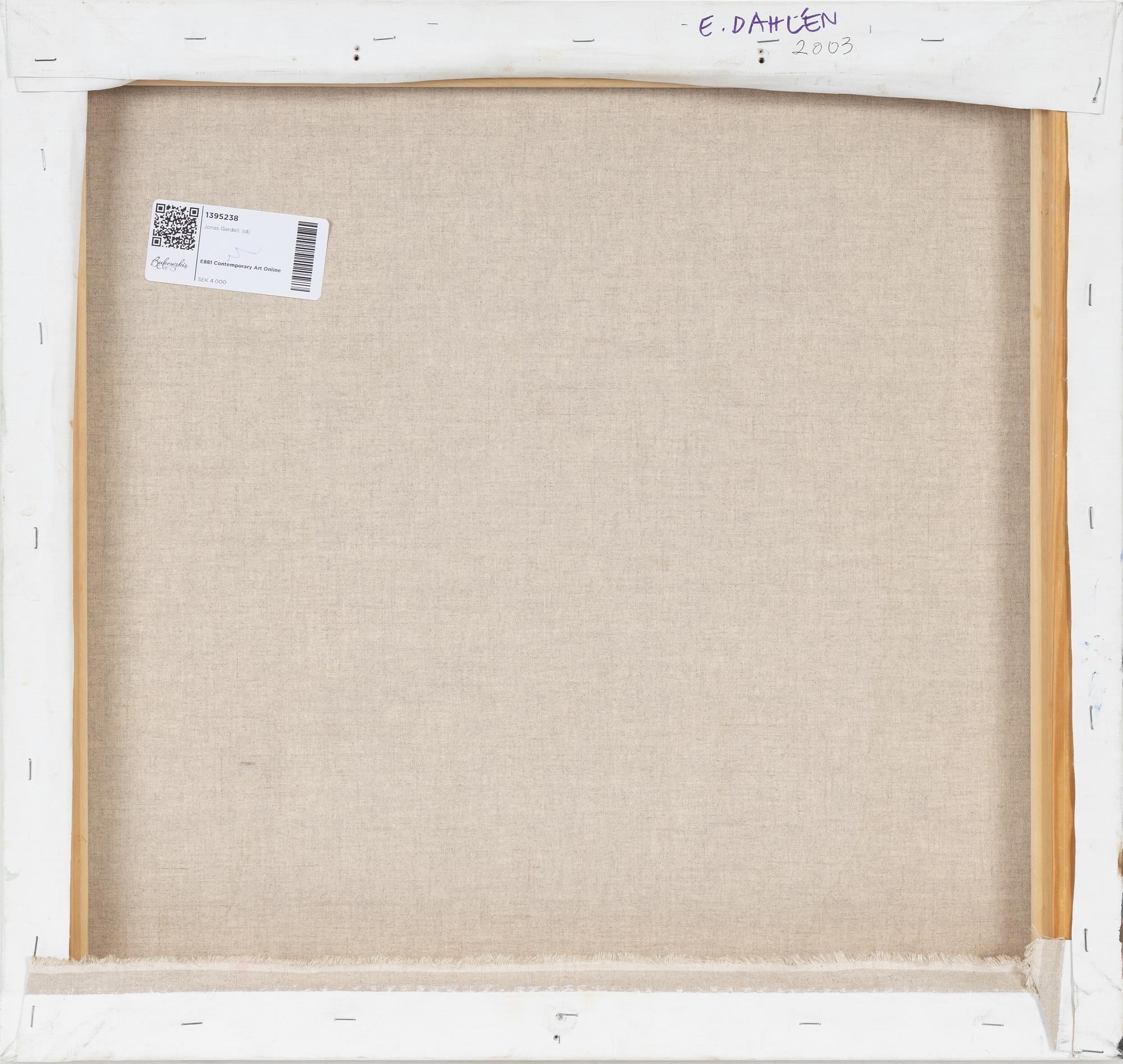 Erika Dahlén, acrylic on canvas, signed and dated 2003 verso.