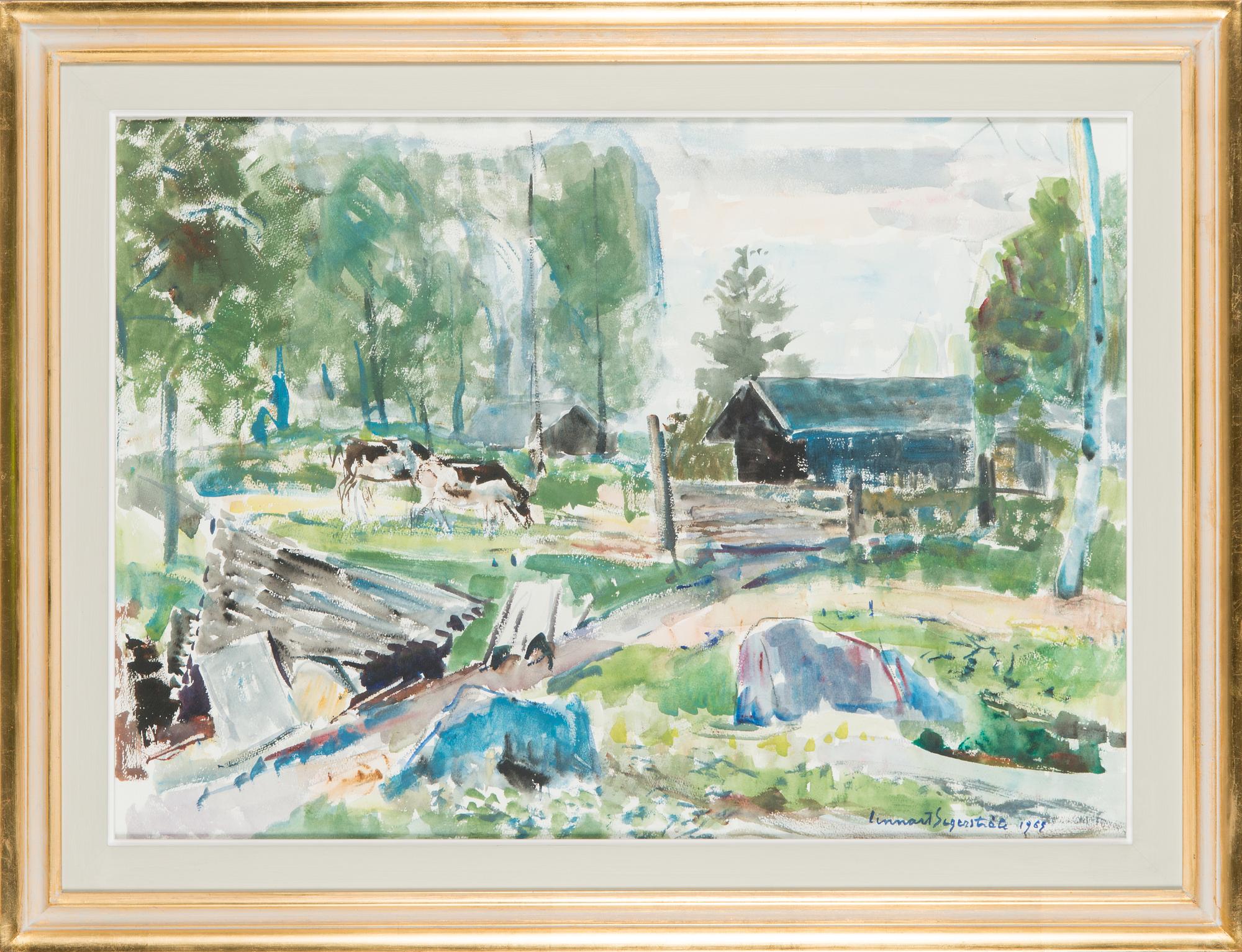 Lennart Segerstråle, watercolour, signed and dated 1965.