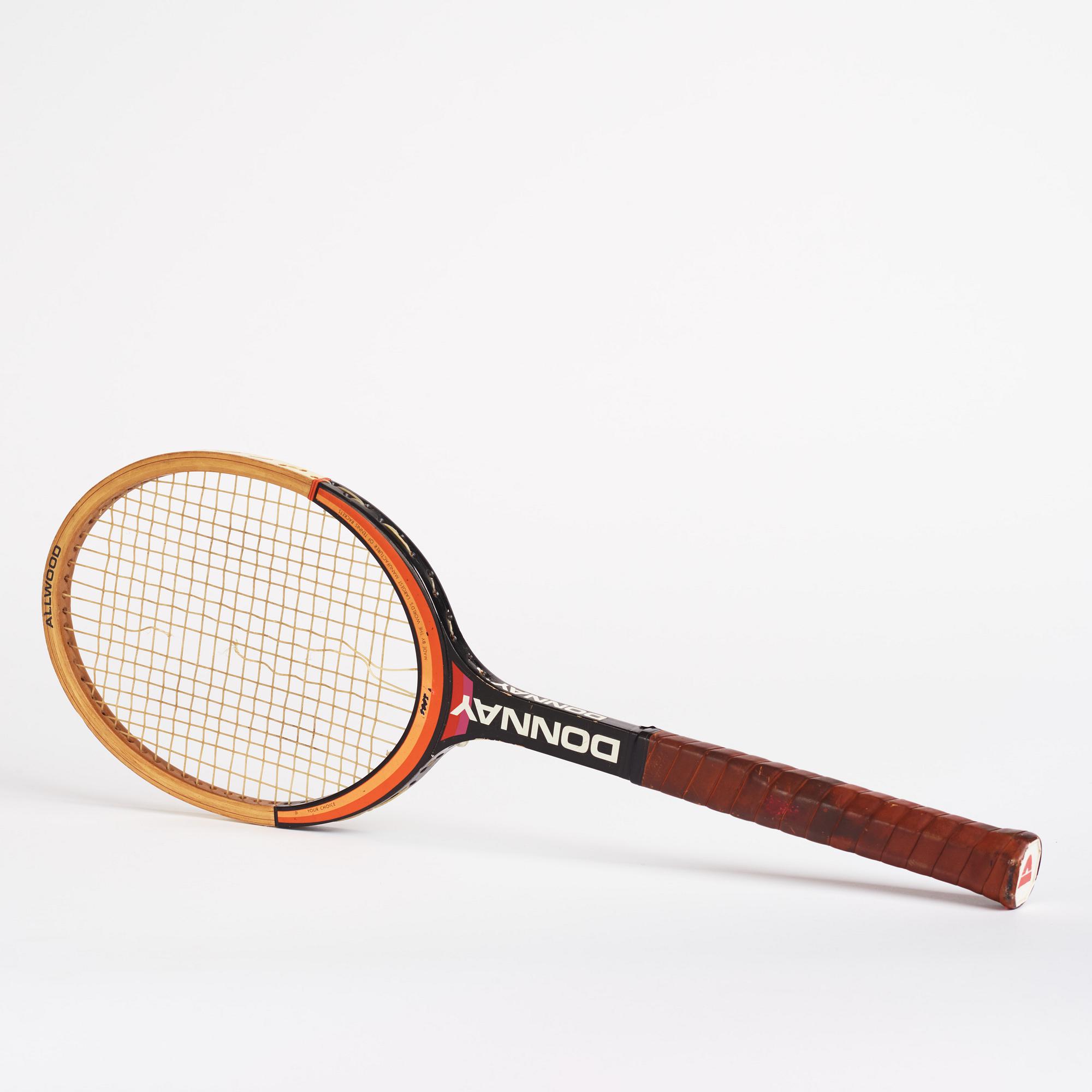 Tennisracket, Donnay Borg Allwood. Signerad av Björn Borg med dedikation på Slipcase.