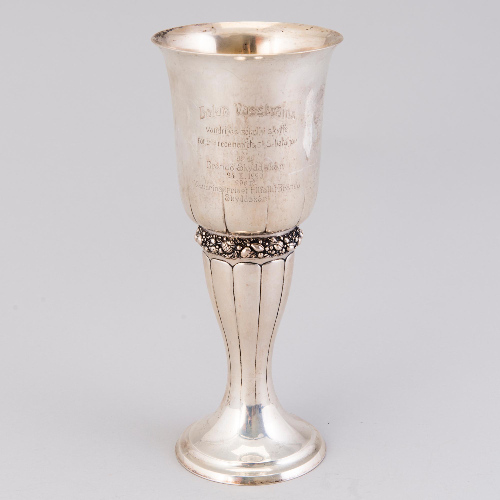 TROPHY, silver, Viktor Lindman, Helsinki 1919.