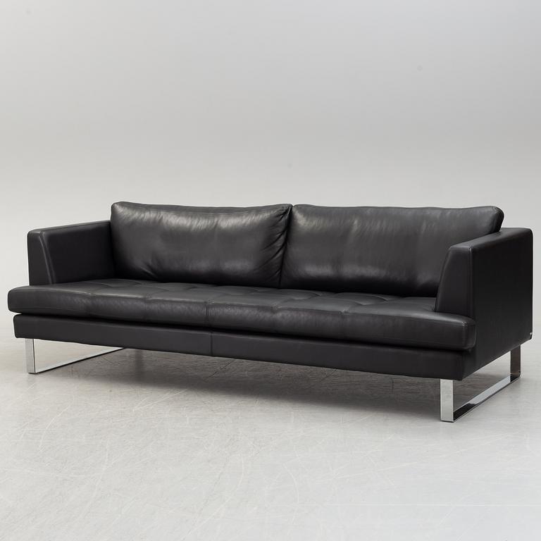 A 21th century leather 'Scala' sofa by  Kim Nordentoft from Nielaus Møbler, , Denmark.