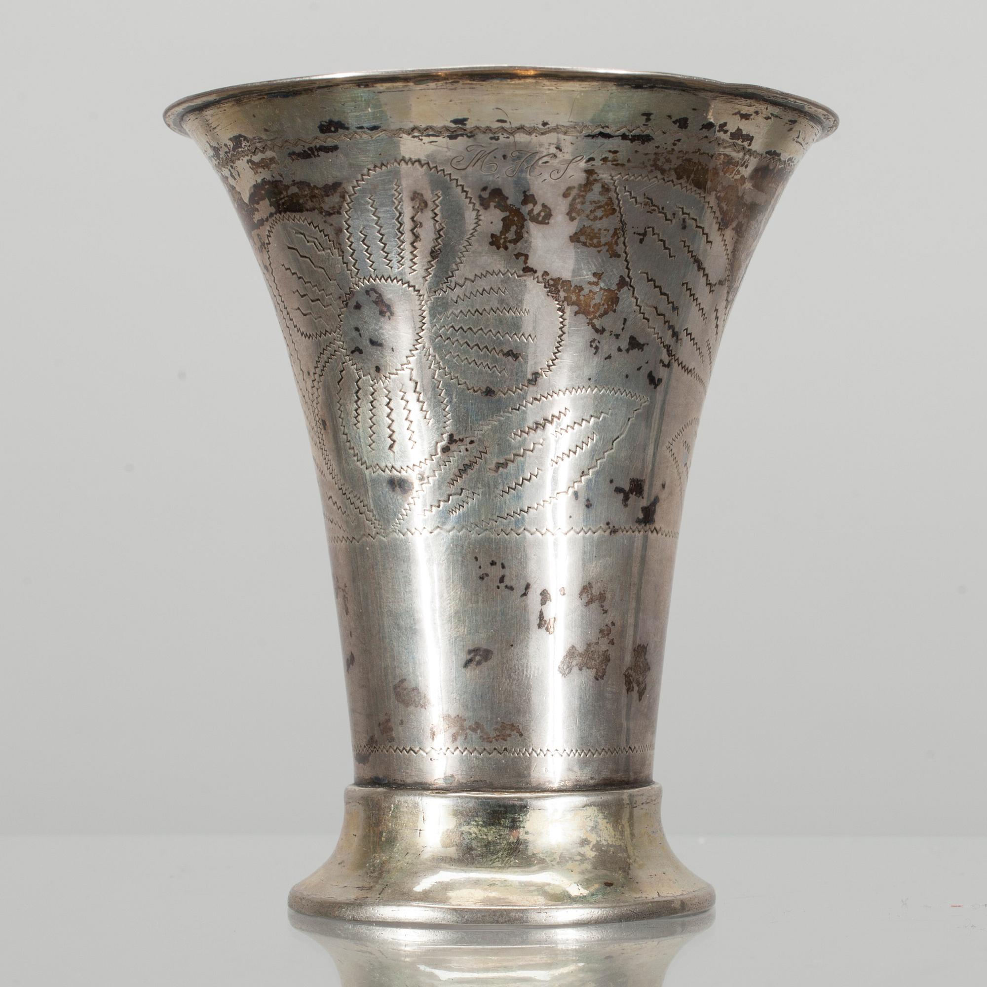 BÄGARE, silver, M.G.Roos, Åbo 1821.