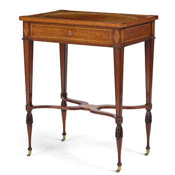 28. Bord, av Lars Qvarnberg (mästare i Stockholm 1801-13), Sengustavianskt.
