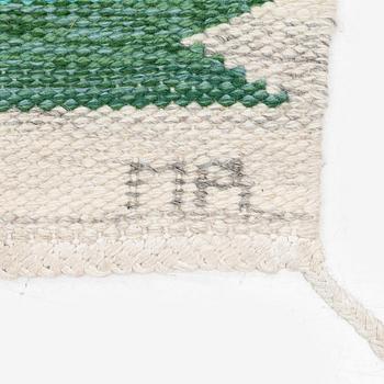Marianne Richter, a "Rosita, grön" carpet, flat weave, c. 260 x 173 cm, signed AB MMF V MR.