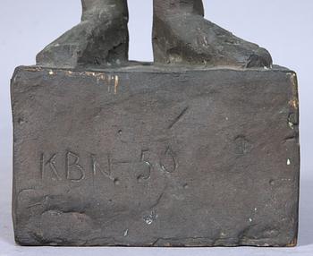 OKÄND KONSTNÄR, skulptur, brons, sign KBN -50.