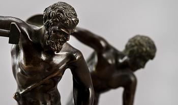 FIGURINER, 2 st, brons, 1900-tal.