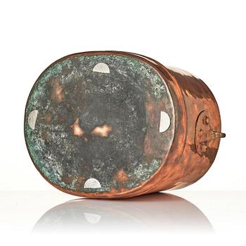 A copper cauldron from Gustav III:s household, dated 1788.