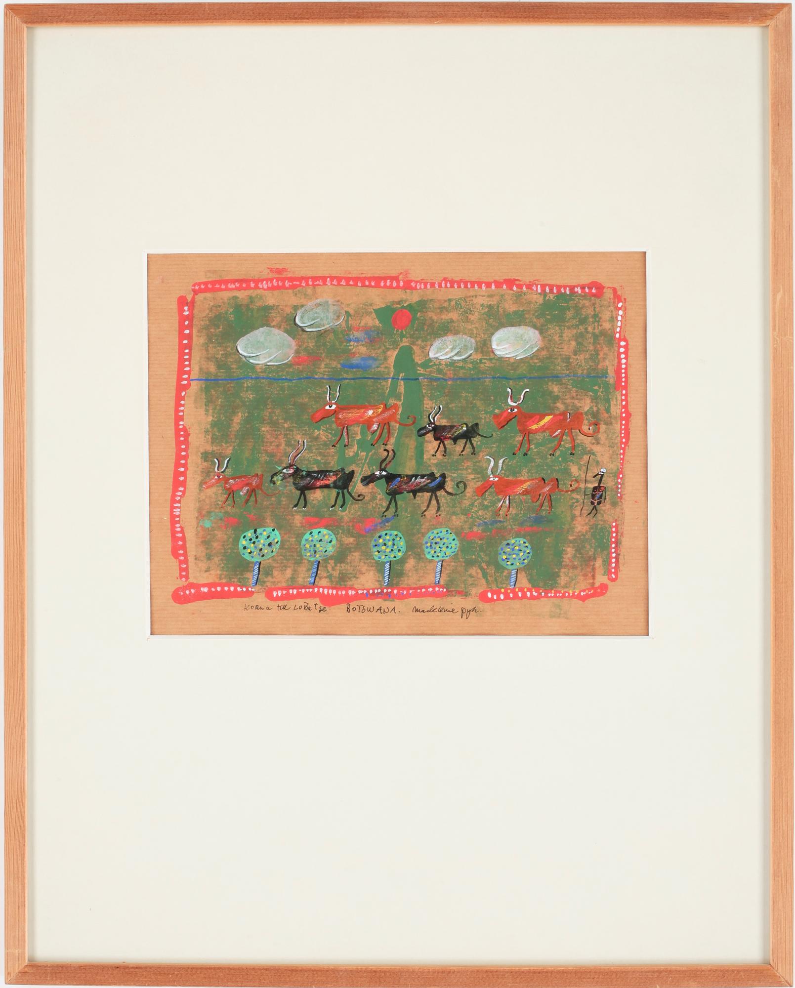 MADELEINE PYK, gouache på papper, sign.