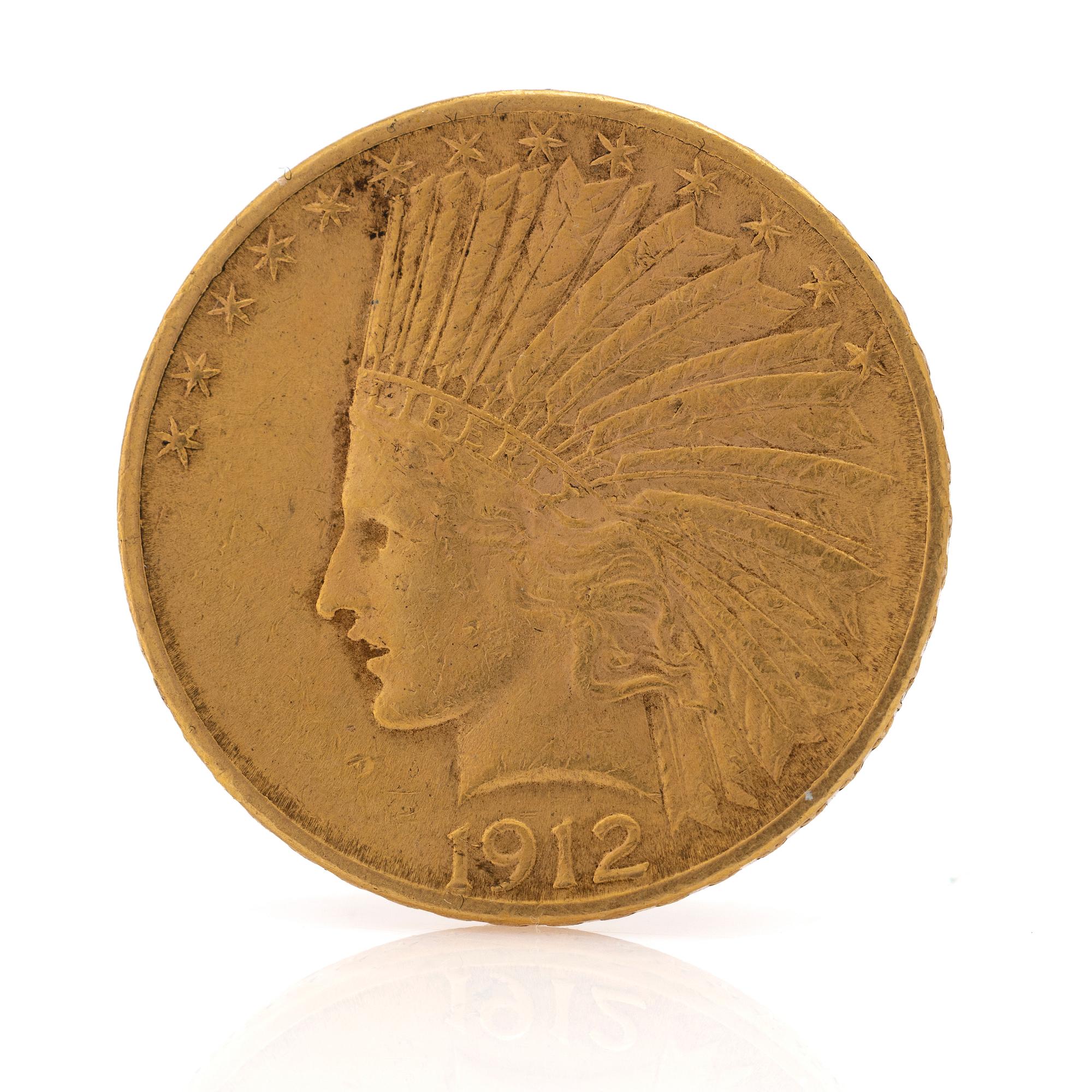 Gold coin USA, 10 dollars 1912.