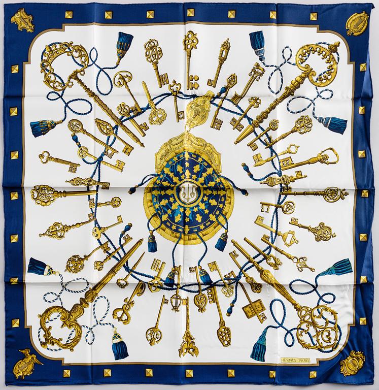 HERMÈS. scarf 'Les Clefs'.
