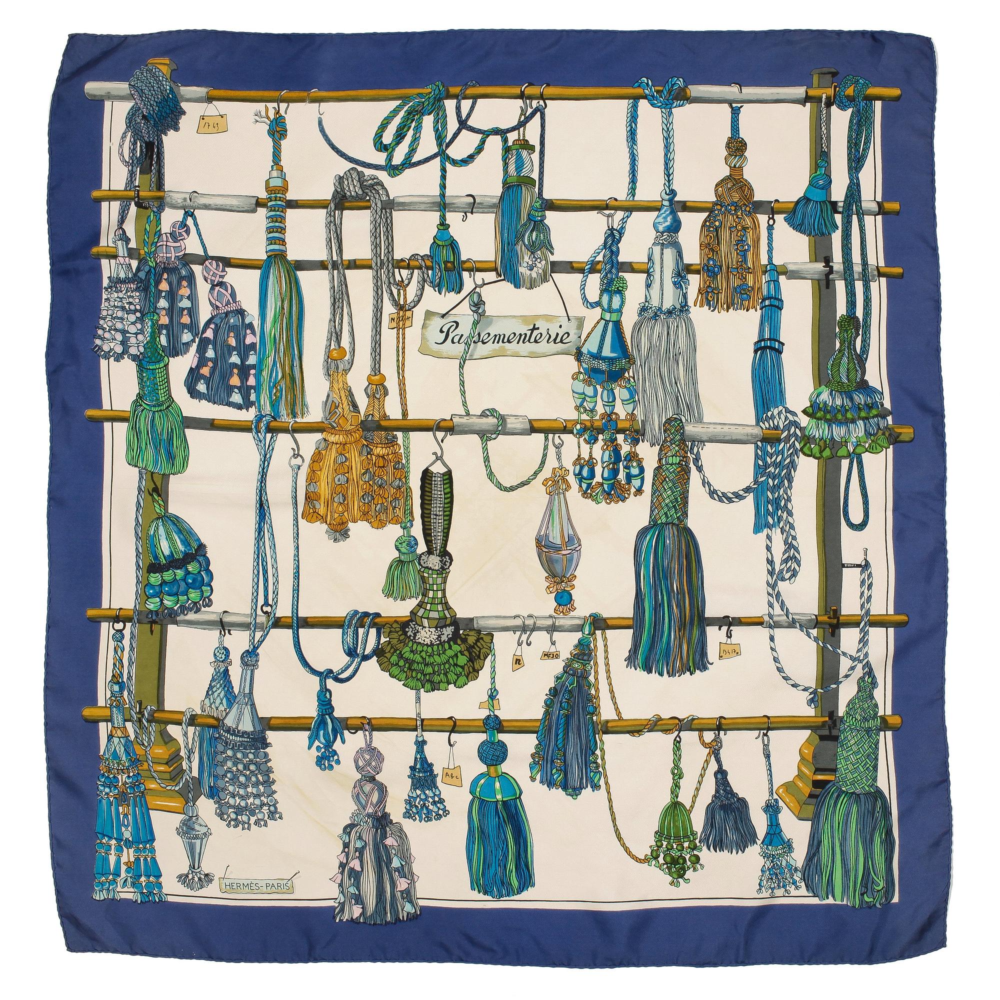 HERMÈS, a silk scarf, "Passementerie".