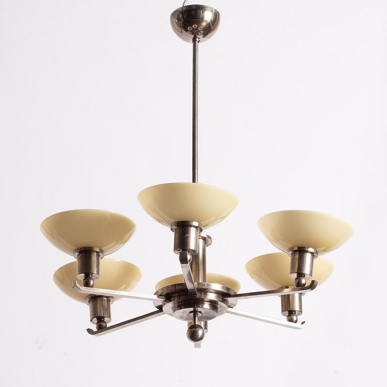 Ceiling lamp, functionalist, 1930s.