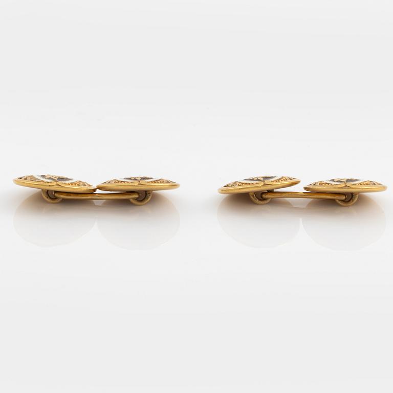 A pair of Bolin cufflinks.