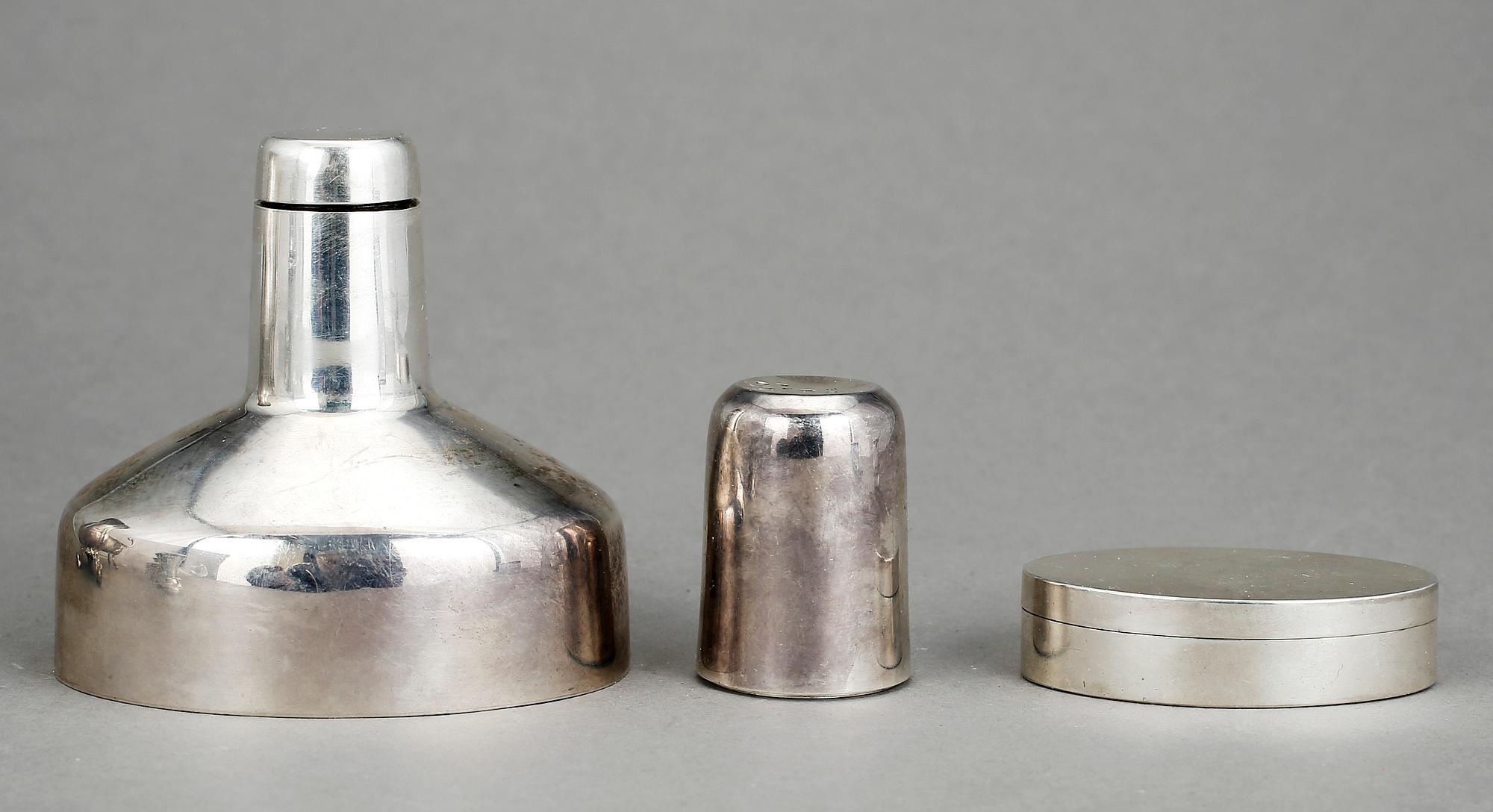 PARTI SILVERFÖREMÅL, 9 delar, mest Sverige, 1800-1900-tal. Tot ca 468 gram.