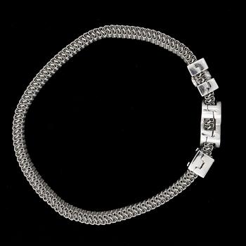 ARMBAND, stål och 14k vitguld med briljantslipade diamanter tot ca1,00ct. 2000-tal.