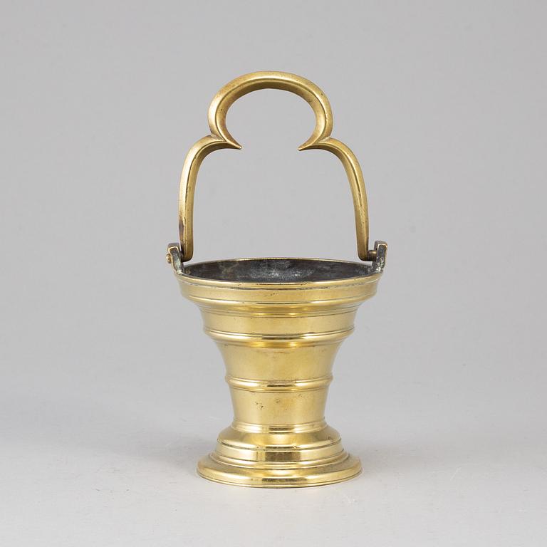 A bronze Holy Water bowl, 16th/17th century.