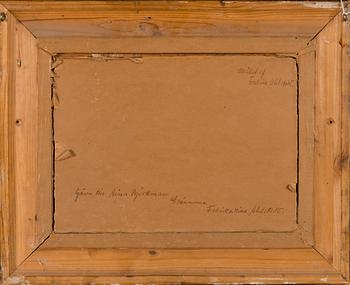FREDRIK AHLSTEDT, oil on canvas, fastened on board, not signed.