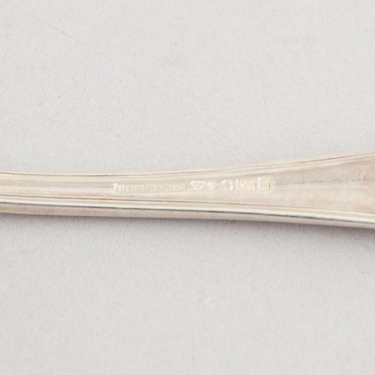 A Swedish Silver Cutlery with Case, model "Kungsholm", CG Hallberg, Stockholm, some 1954 (190 pieces).