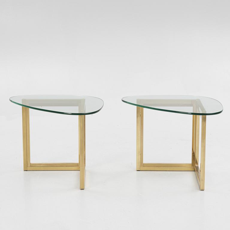 A pair of custom-made sidetables, circa 1990.