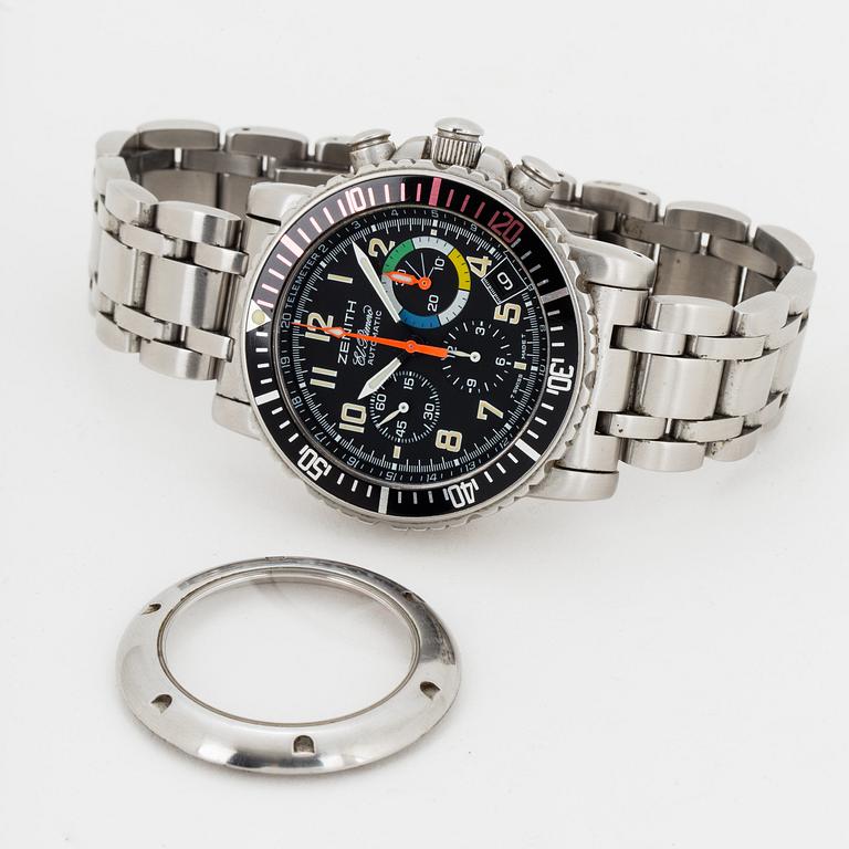 ZENITH, El Primero, Rainbow, Flyback, chronograph, wristwatch, 40 mm.