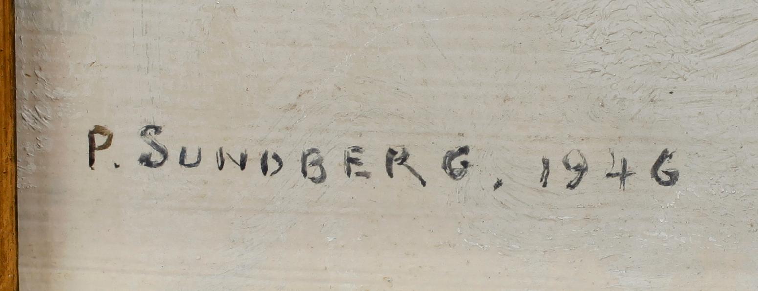 PER AUGUST SUNDBERG, olja på pannå, signerad och daterad 1946.