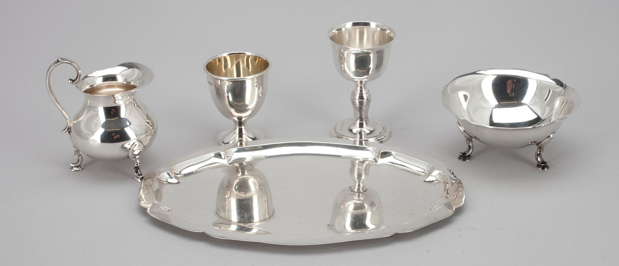 PARTI SILVER, 5 delar. Vikt 380 g.