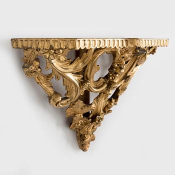 A Swedish Rococo 18th century mirror by Nils Meunier (master in Stockholm 1754-1797).
