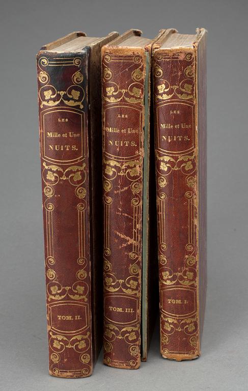 TUSEN OCH EN NATT, 3 volymer, Les Mille et une Nuits, I-III, Paris 1800-tal.